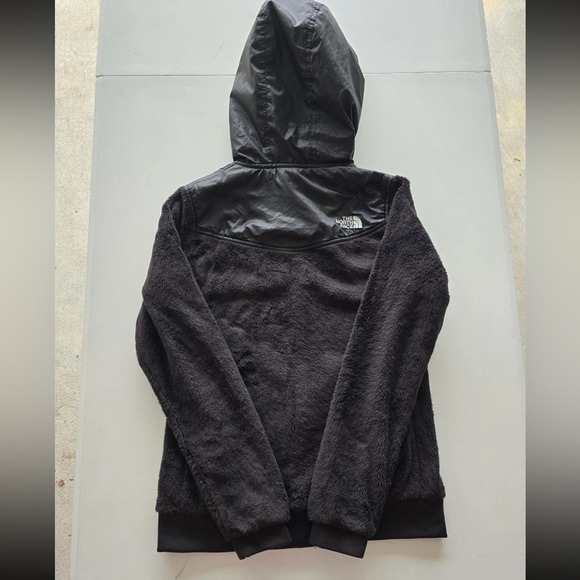 The North Face Fleece Hoodie Jacket Women S Black Full Zip Logo Cozy Excellent - Picture 12 of 14